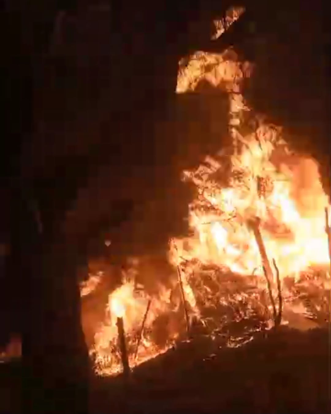 बड़हरा मे शॉर्ट सर्किट से लगी भीषण आग हजारों की संपति खाक।